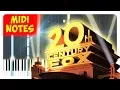 Download Lagu 20th Century Fox - Intro Theme Piano Cover (Piano Sheets + midi)