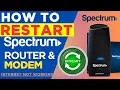 How to Restart Spectrum Router and Cable Modem to Fix internet issue Restart Spectrum Internet