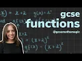 GCSE functions function notation composite functions inverse functions