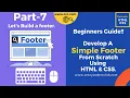 Build A Simple Footer Using HTML CSS Step By Step Tutorial