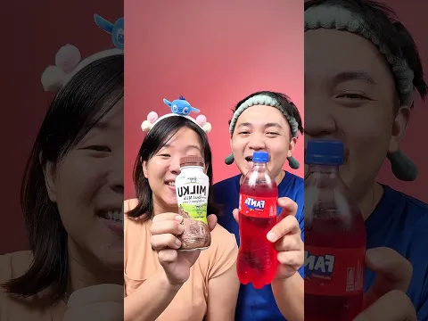 MINUM SUSU COKLAT DAN SODA FANTA ‼️😍 #asmr #mukbang #minuman #hiburan #drink #shorts #milk #viral