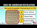 Quiz on American Revolution 30 Questions on US History World History Quiz