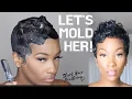 PT 1 HOW TO MOLD YOUR SHORT HAIR FOR BETTY BOOPS CURLS