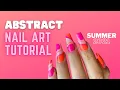 Abstract Nail Art Tutorial Summer 2021 Nail Trend AKA Aesthetic Nails or Swirl Nails
