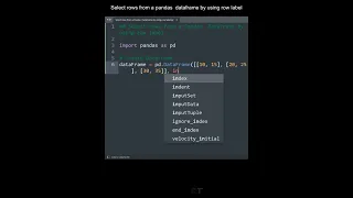 Select rows from a pandas dataframe by using row label Python Data Engineering Python Tutorial