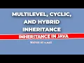 Rules Of Inheritance In Java Multilevel Cyclic and Hybrid Inheritance