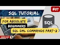 SQL Tutorial for Beginners Sql full course in Hindi DML Commands Part 2
