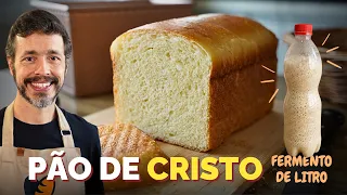 PÃO DE CRISTO (com fermento de litro): Receita de pão de forma de longa fermentação