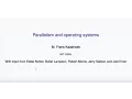 Parallel computing and the OS