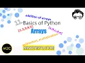 Arrays in Python Python tutorials Chapter 11 minutestocode