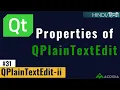 QPlainTextEdit ii Properties of QPlainTextEdit in Qt5 Qt C Tutorial