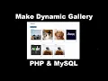 Make Gallery System with PHP MySQL PHP Projects