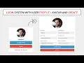 How To Make Login Register System With User Profile Avatar Image Using HTML - CSS
