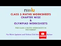 CBSE Class 3 Mathematics Practice Worksheets for Grade 3 Kids