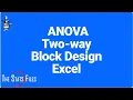 9 4 6 ANOVA Randomized Block Design Excel Data Analysis ANOVA-Two Factor Without Replication too