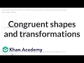 Congruent shapes and transformations