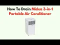 How To Drain Midea 3-in-1 Portable Air Conditioner - Water Tank Hose Drain Guide