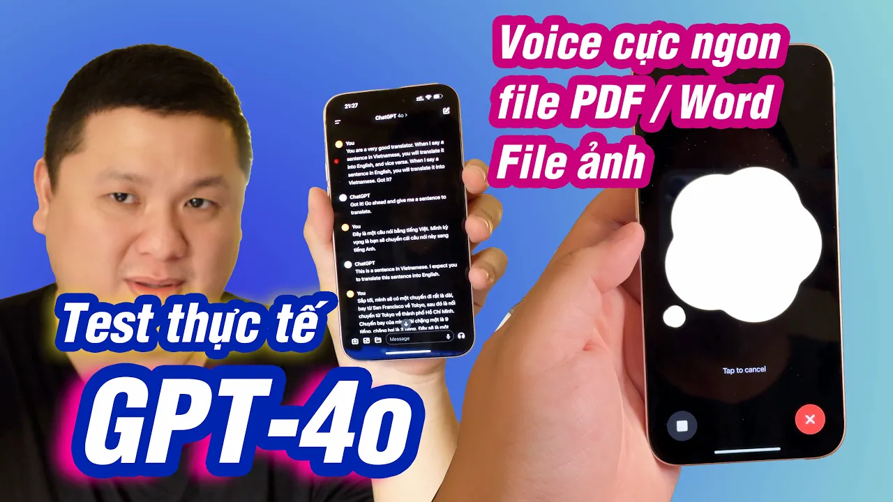 Outline Video Test thực tế GPT-4o và hướng dẫn cách dùng trên ChatGPT: nhanh gấp 2-3 lần, thông minh hơn GPT-4