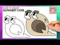 How To Draw Alphabet Lore - Letter Q Cute Easy Step By Step Drawing Tutorial