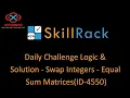 skillrack daily challenge logic and solution - swap integers