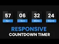 Responsive Countdown To A Certain Date HTML CSS Javascript