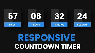 Responsive Countdown To A Certain Date HTML CSS Javascript