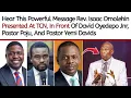 Isaac Omolehin presented a powerful message at TCN in front Oyedepo Jnr, Pastor Poju \u0026 Pastor Yemi