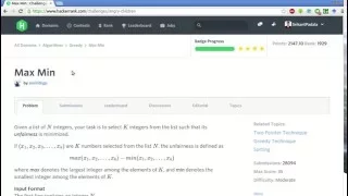 HackerRank Max Min Solution