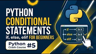 Python Conditional Statements Explained if else elif for Beginners Python Crash Course