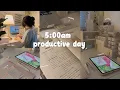 5 00AM PRODUCTIVE DAY study vlog day in my life taking notes romanticizing life