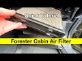 2019 - 2024 Subaru Forester Cabin Air Filter Replacement