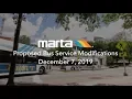 MARTA Proposed Bus Service Modifications for December 7 2019