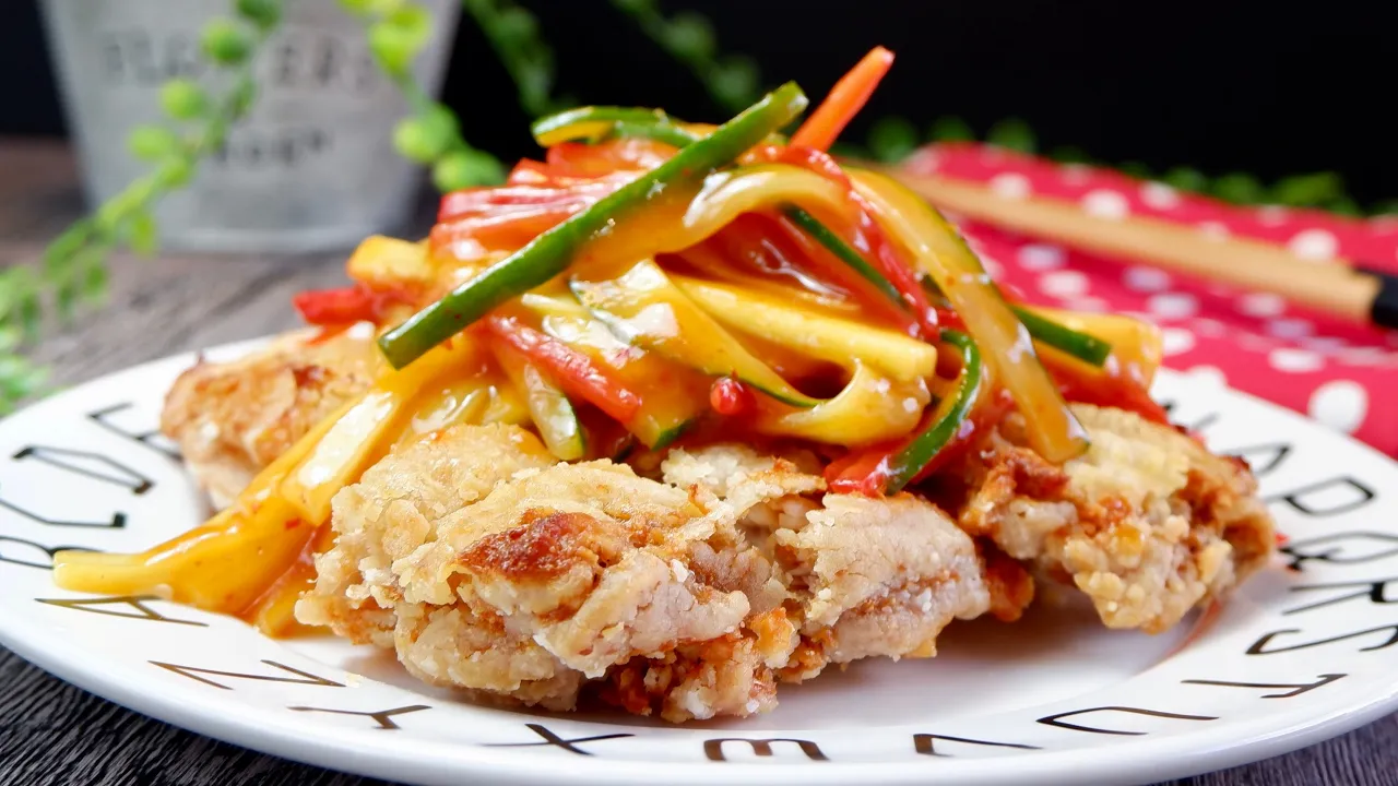 No Deep-Frying! Air Fried Extra Crispy Chicken w/ Mango Salad  Airfryer Chicken Recipe 