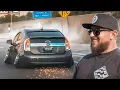 THIS GUY HAS THE MOST EXTREMELY CAMBERED PRIUS