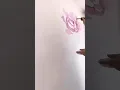 Peony hand painted wall mural
