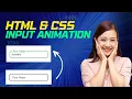 Input Placeholder Text Focus Animation with CSS Floating Text