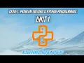 GE8151 ALGORITHMIC PROBLEM SOLVING PROBLEM SOLVING AND PYTHON PROGRAMMING TAMIL UNIT1
