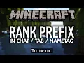 Get Rank Prefixes In Minecraft Chat Tablist Nametag Tutorial