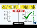 Palindrome Check Using Stack C Programming DSA Tutorial