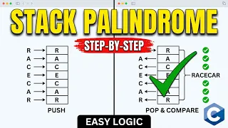 Palindrome Check Using Stack C Programming DSA Tutorial