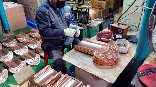 Thousands of Roof Tiles Pressed Without Fire. Traditional Roofing Mass Production Factory