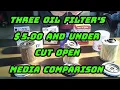Walmart Supertech Oil Filter Cut Open Carquest Oil Filter Cut open Protec Oil Filter Cut Open