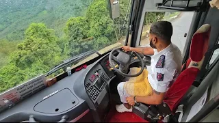 VOLVO B11R I-SHIFT EXTREME DRIVING IN WAYANAD GHAT