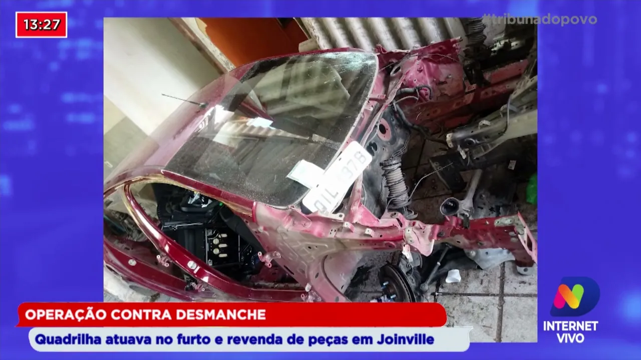 Operação contra desmanche: Quadrilha atuava no furto e revenda de peças em Joinville