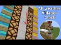 All weather villager redstone clock Minecraft Java 1 16 1 20 1