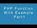 PHP Function With Example Part1