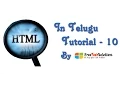 HTML Quotations in Telugu - Tutorial 10