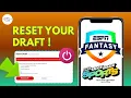 How to Reset ESPN Fantasy Draft in 2025 - Step-by-Step Guide