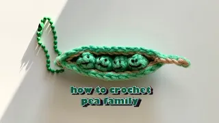코바늘로 완두콩 키링 인형뜨기 [초보를 위한 상세한 설명] 🫛💚 how to crochet pea keyring tutorial