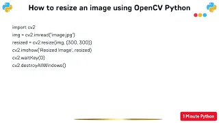 How to resize an image using OpenCV Python